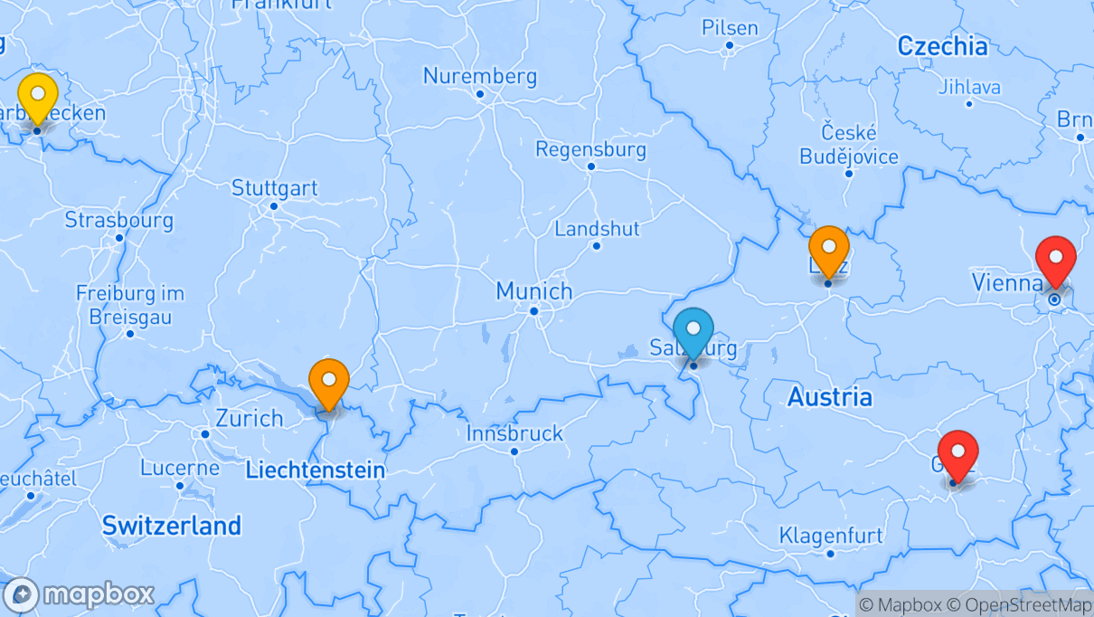 Map of company locations