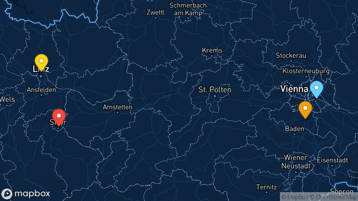 Map of company locations