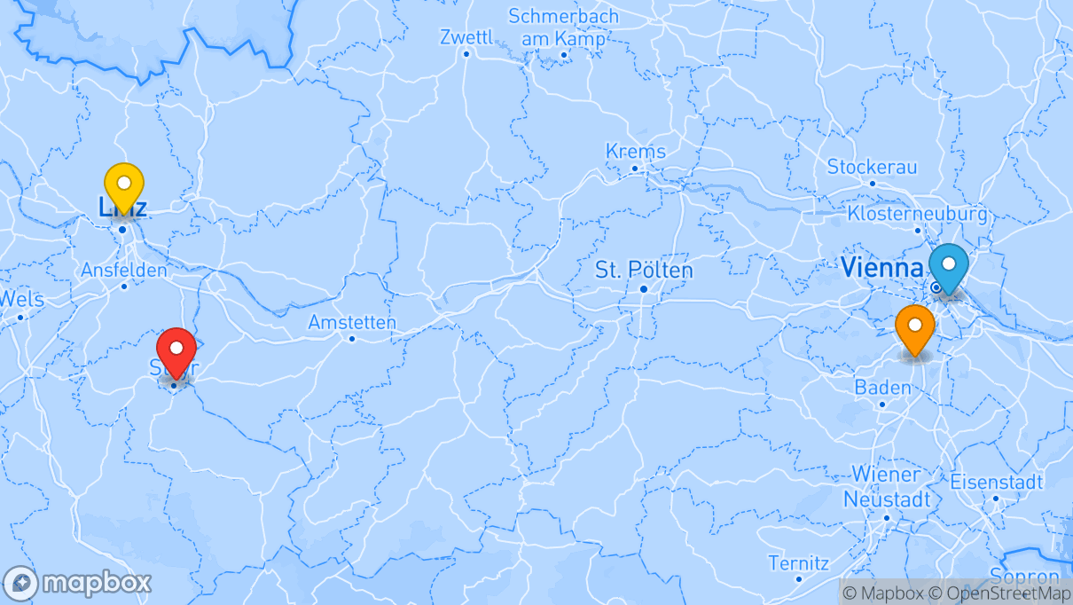Map of company locations