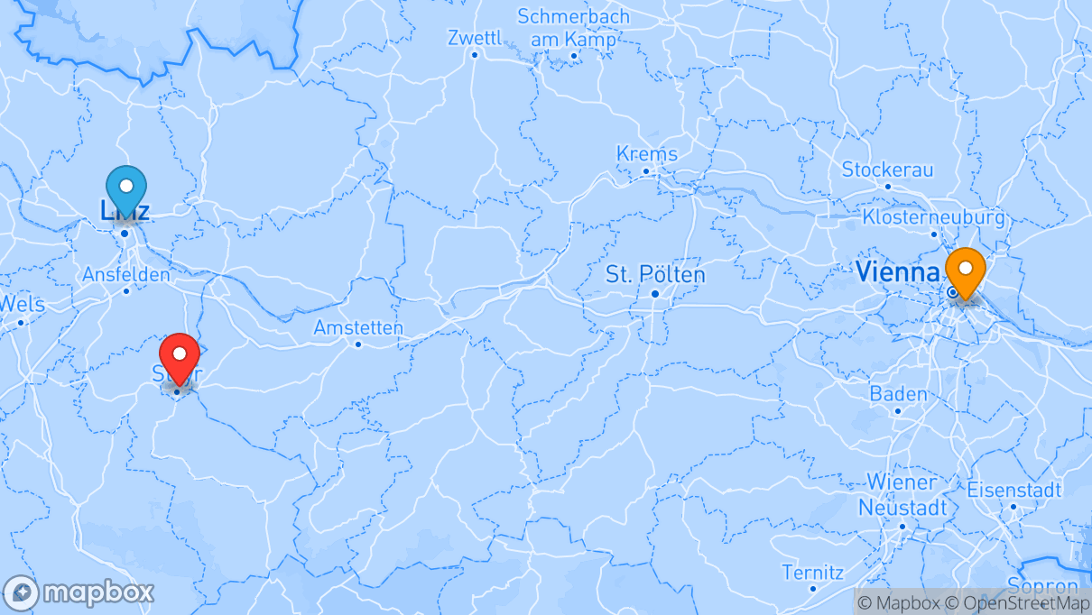 Map of company locations