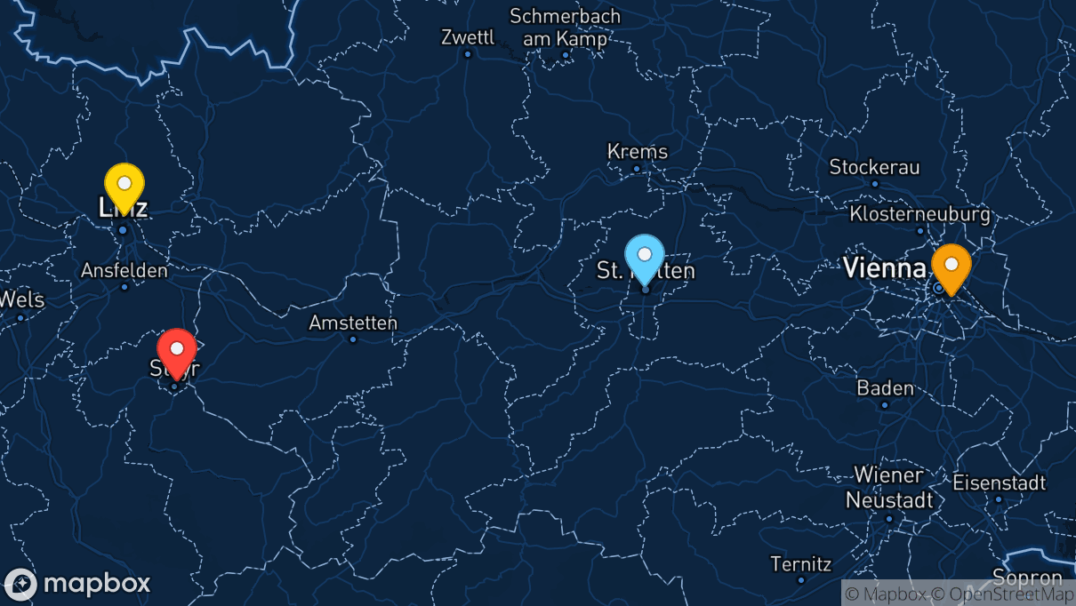 Map of company locations