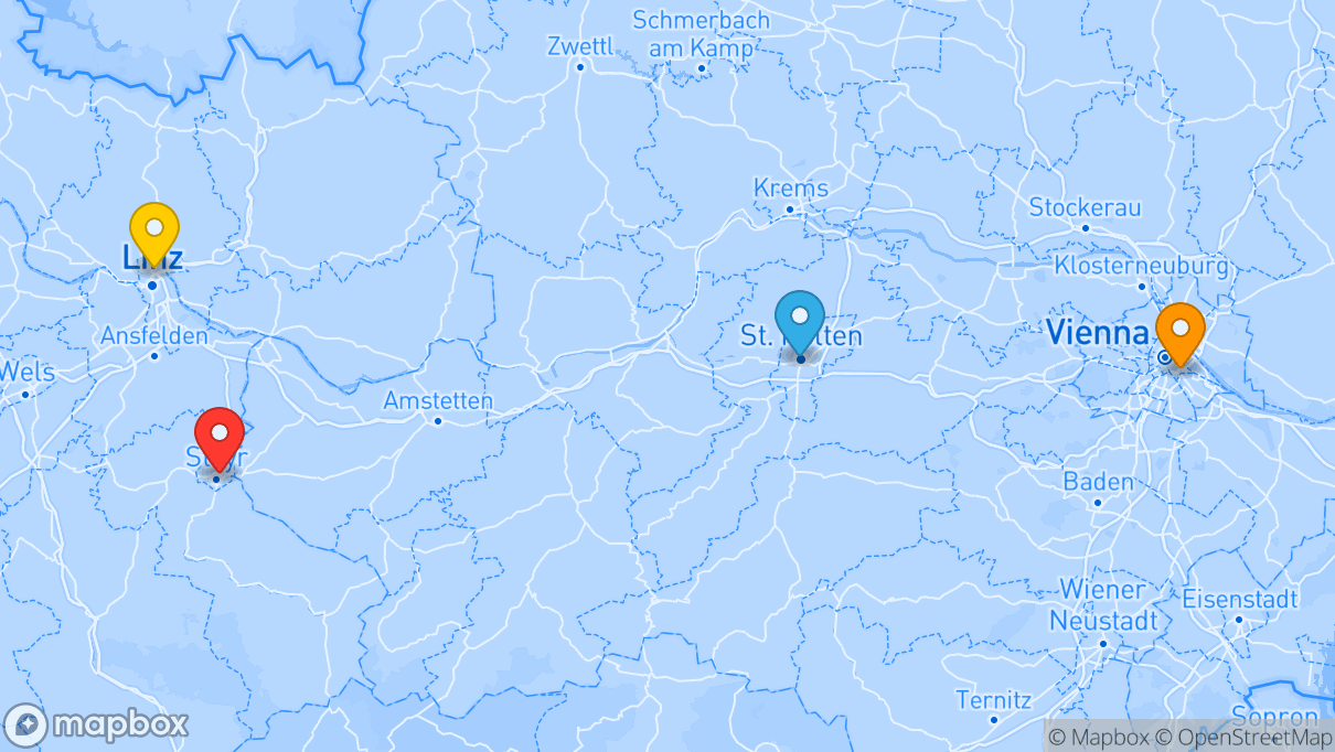 Map of company locations
