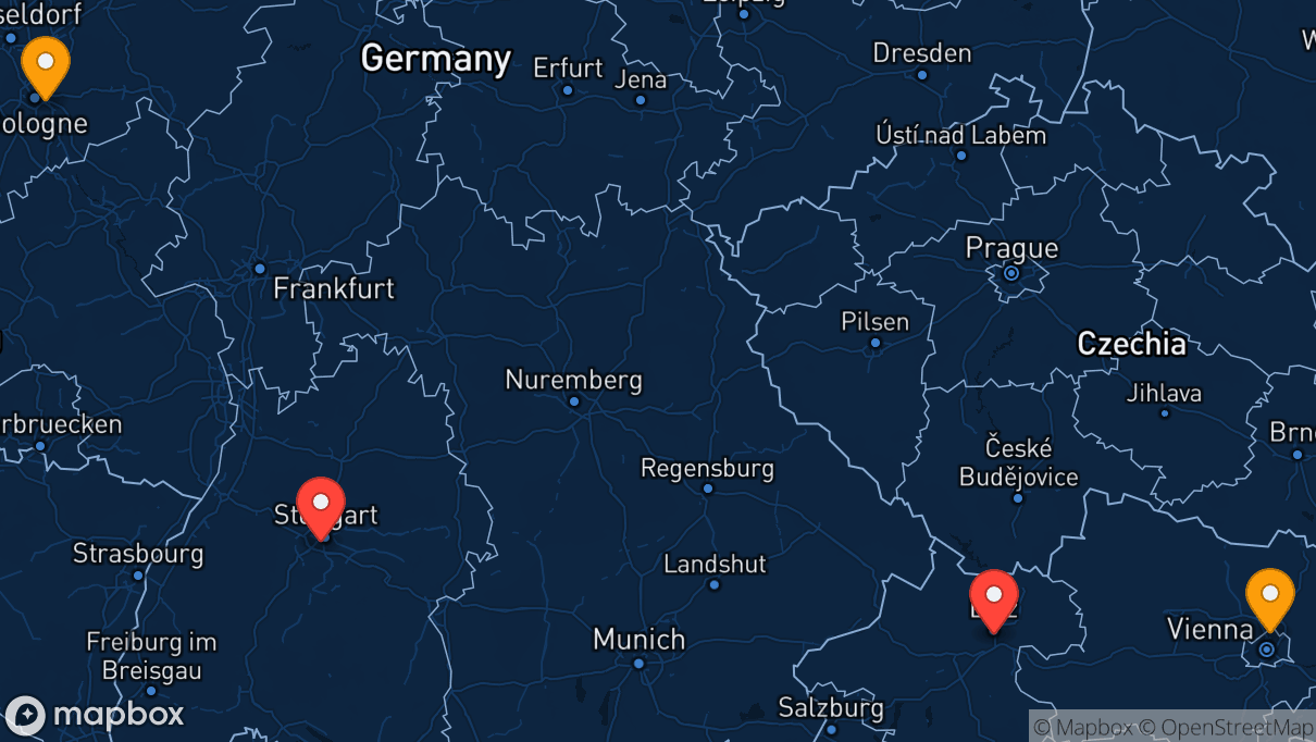 Map of company locations