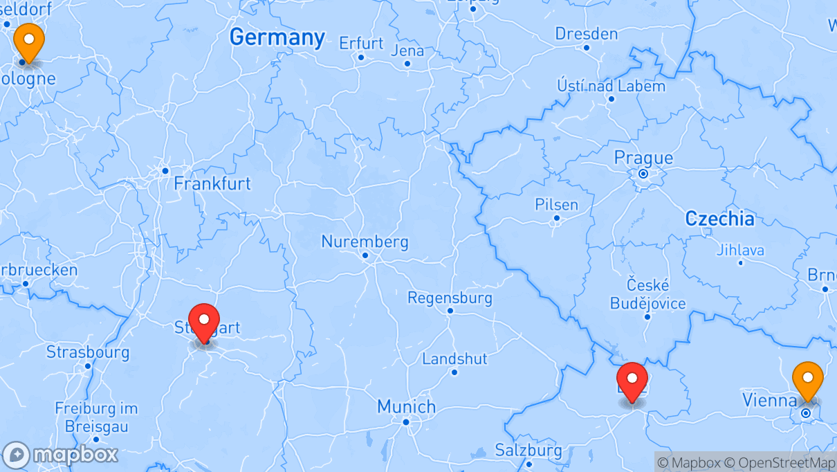 Map of company locations
