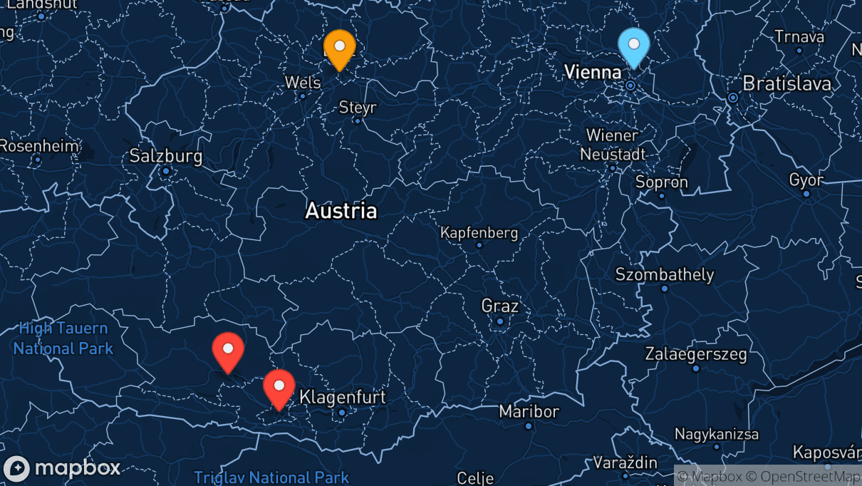 Map of company locations