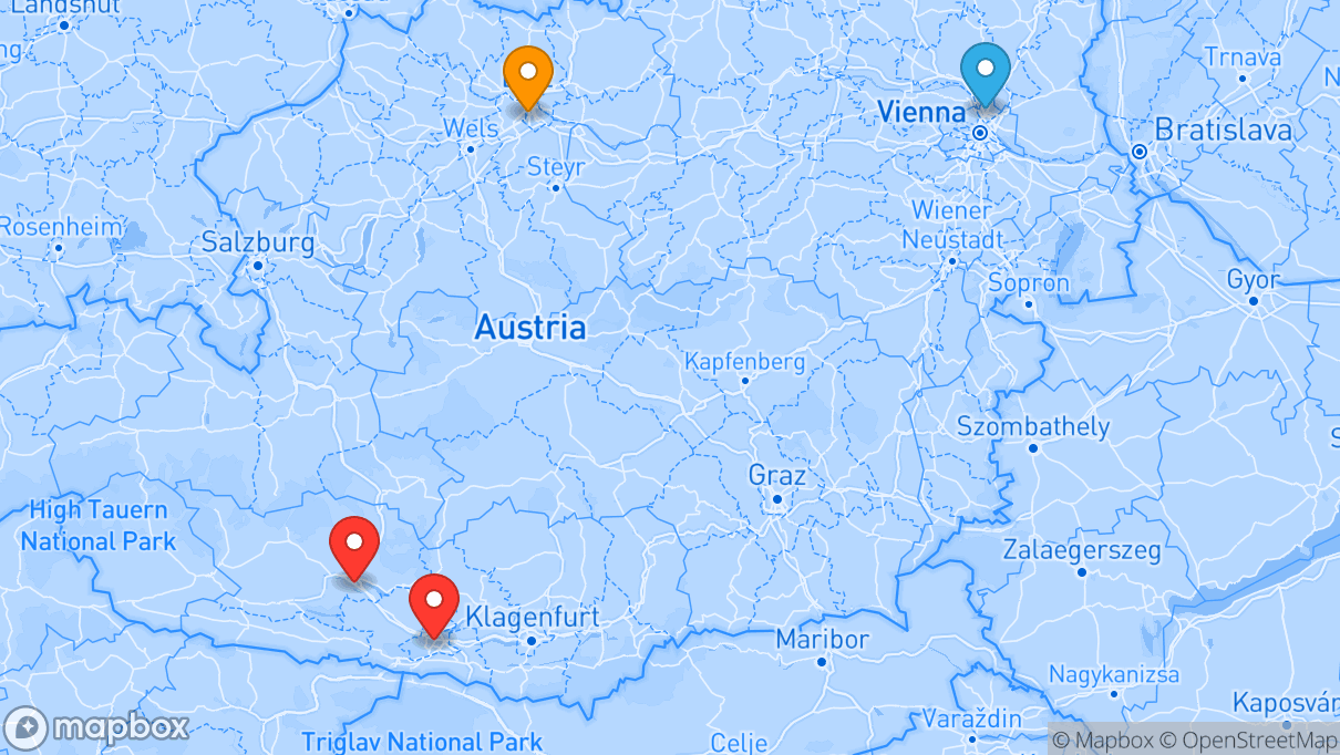 Map of company locations