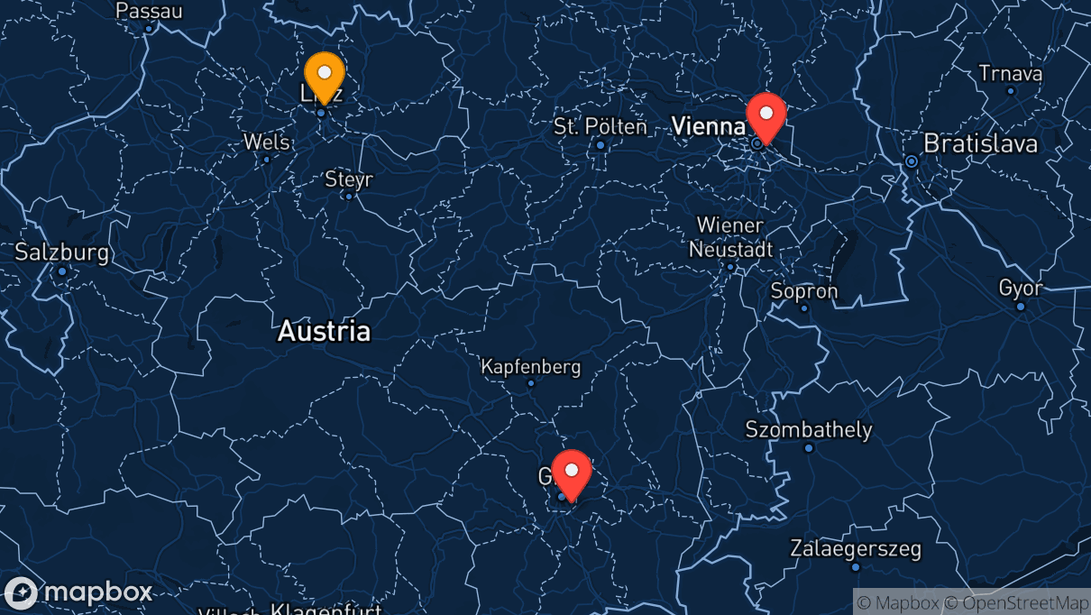Map of company locations