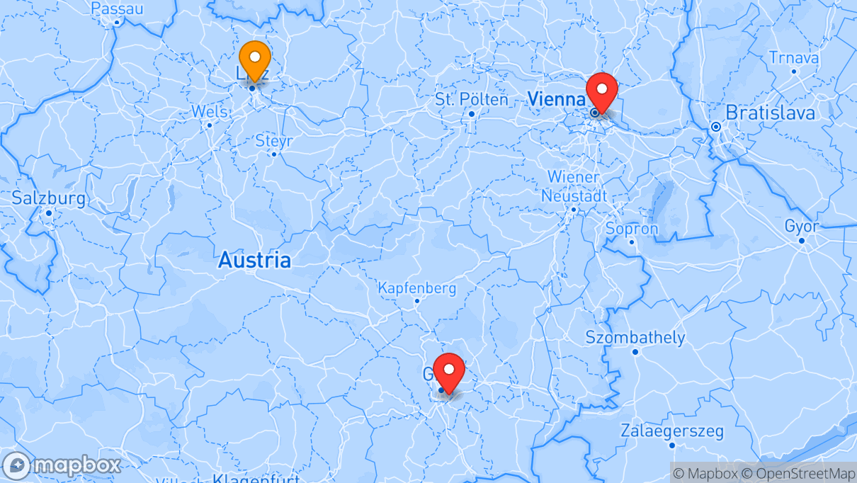 Map of company locations