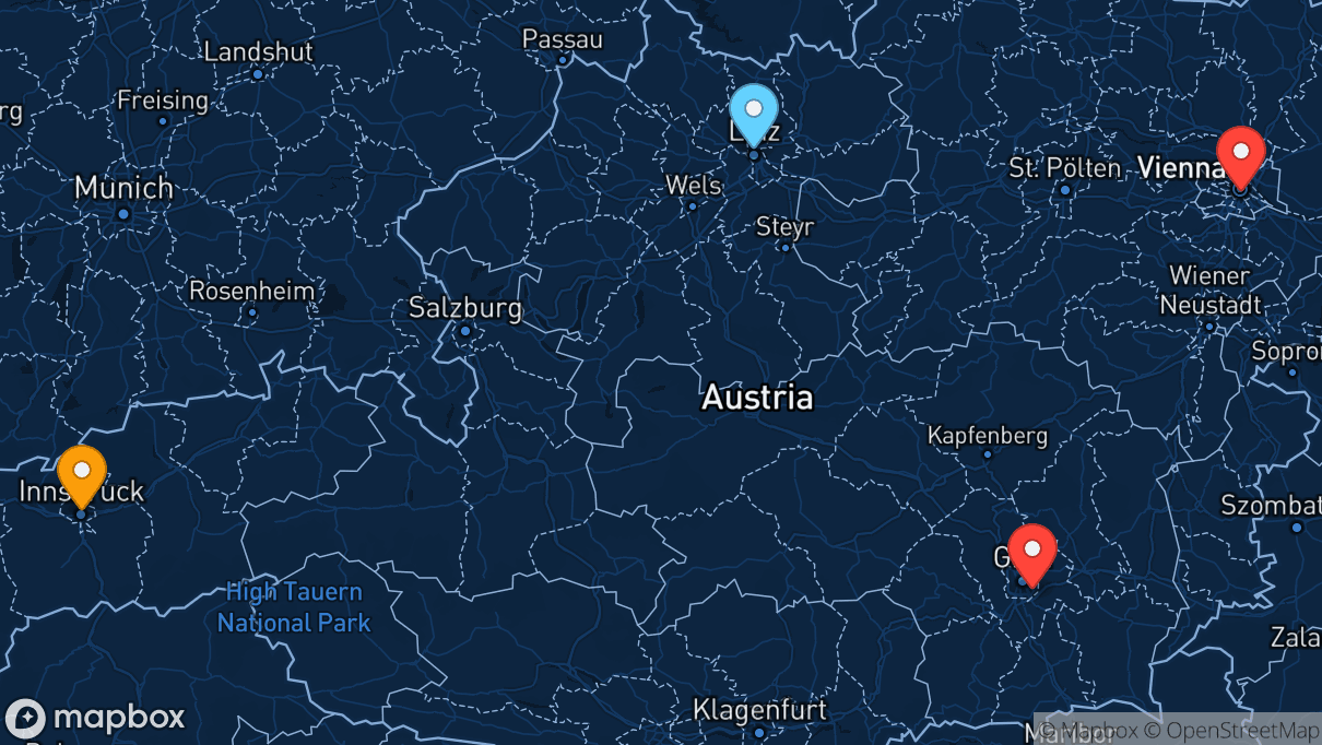 Map of company locations