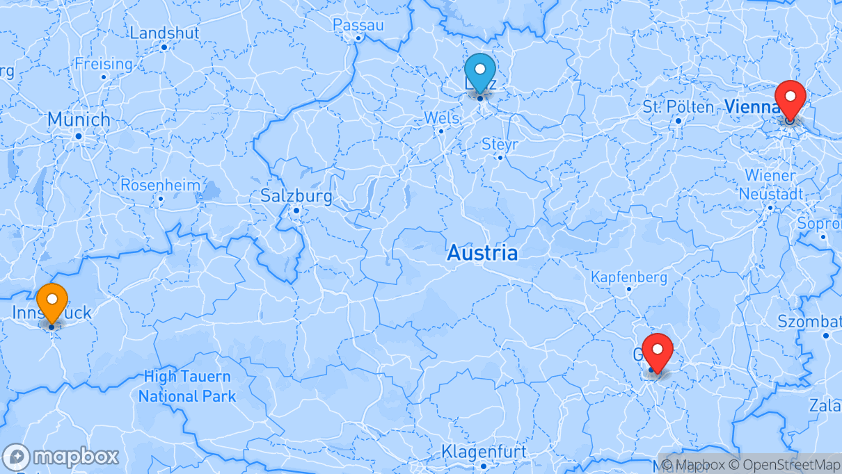 Map of company locations