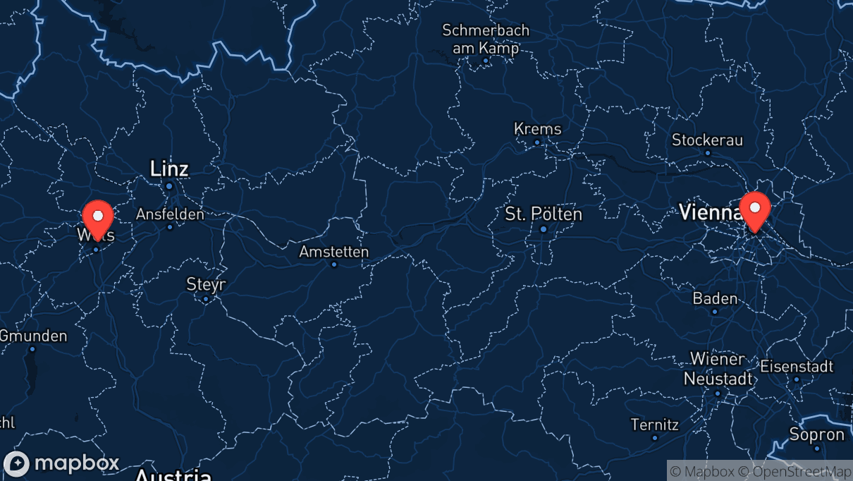 Map of company locations