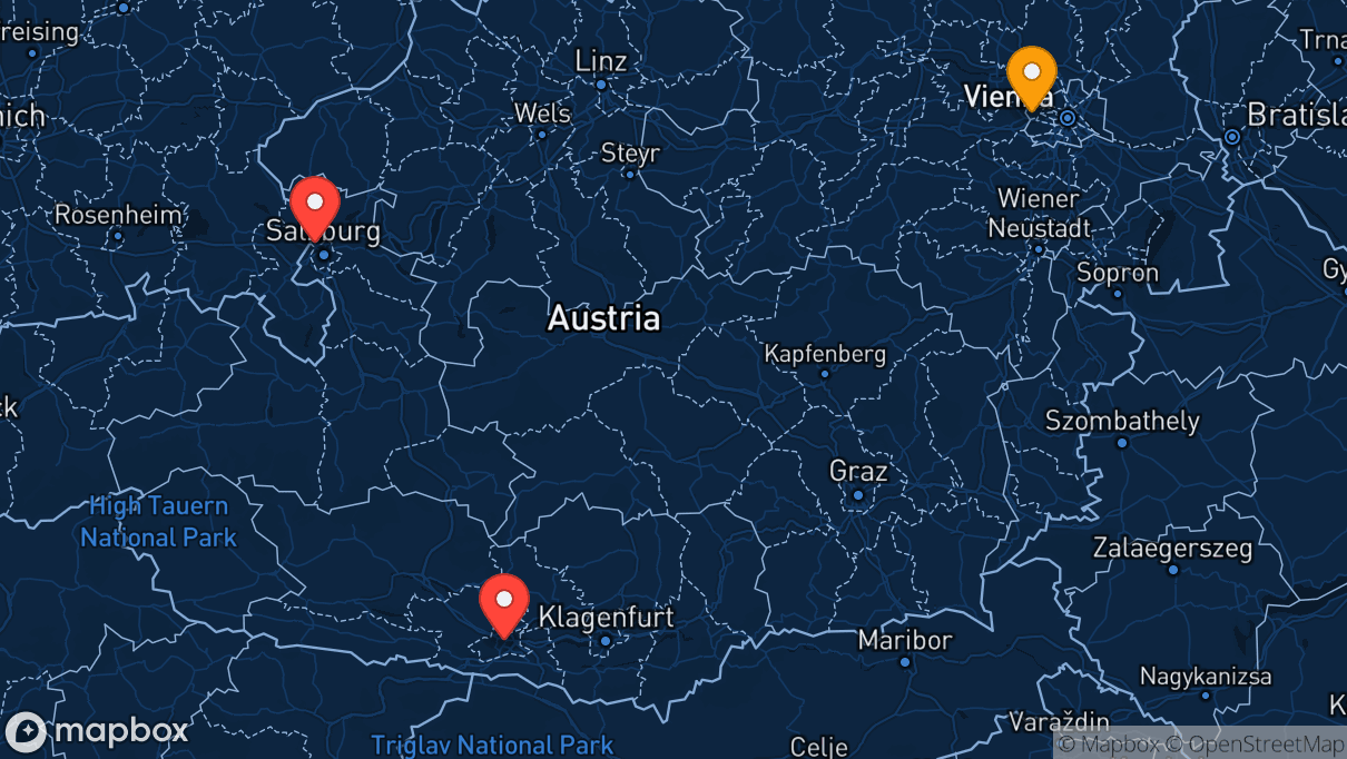 Map of company locations