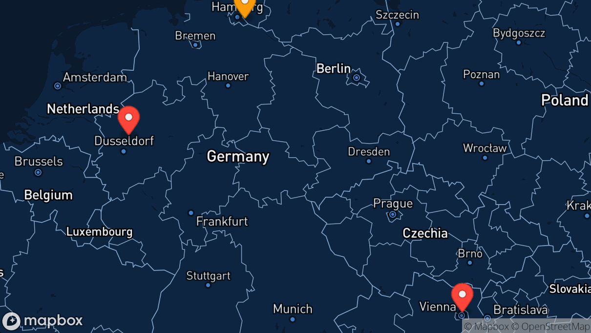 Map of company locations