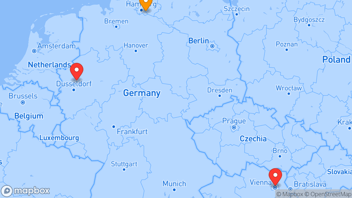 Map of company locations
