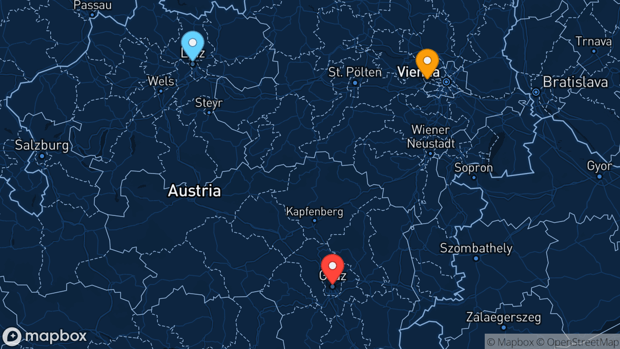Map of company locations