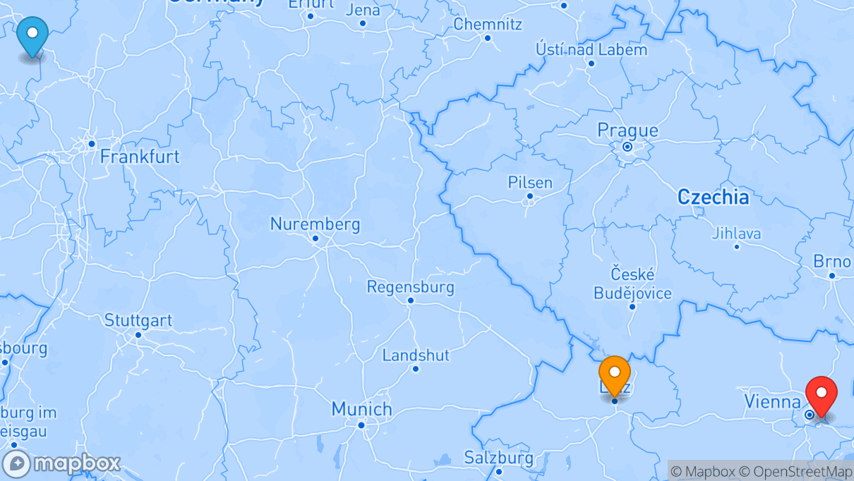 Map of company locations