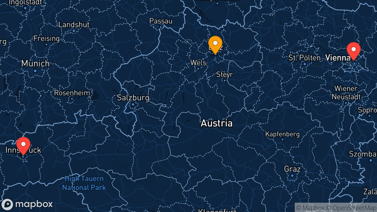 Map of company locations