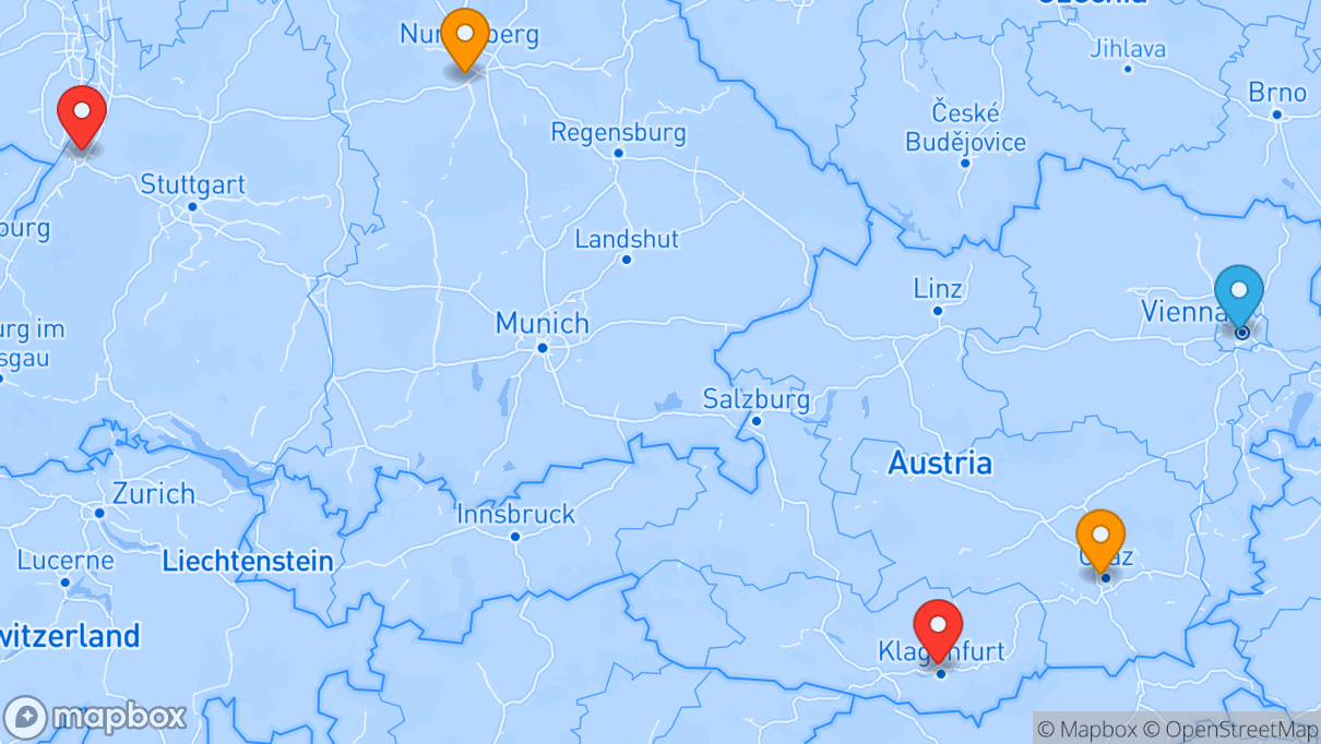 Map of company locations