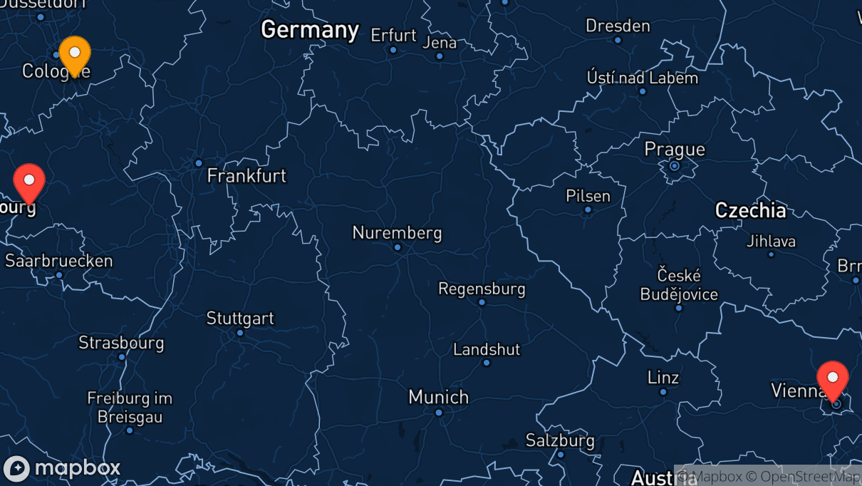 Map of company locations