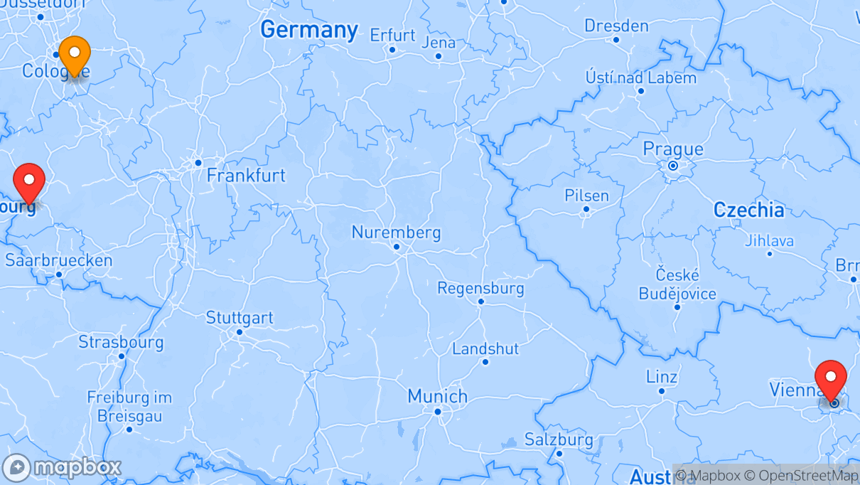 Map of company locations