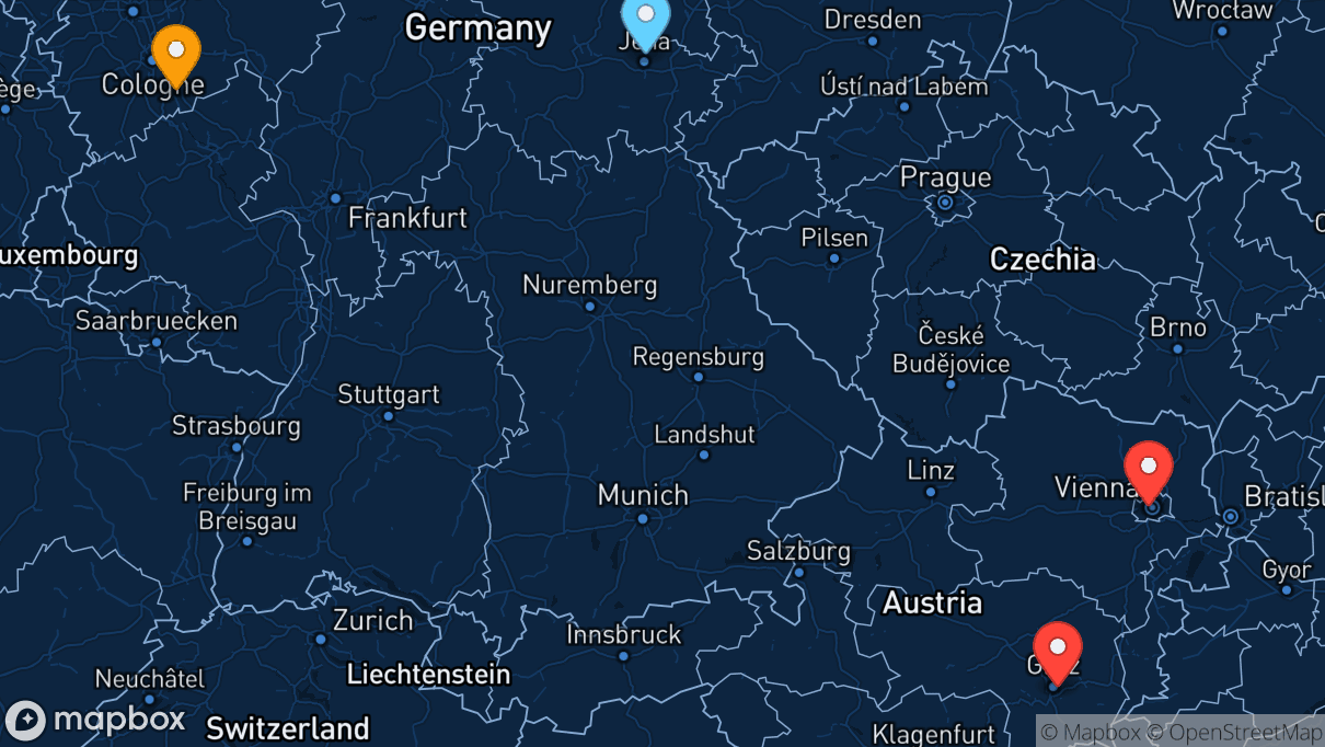 Map of company locations