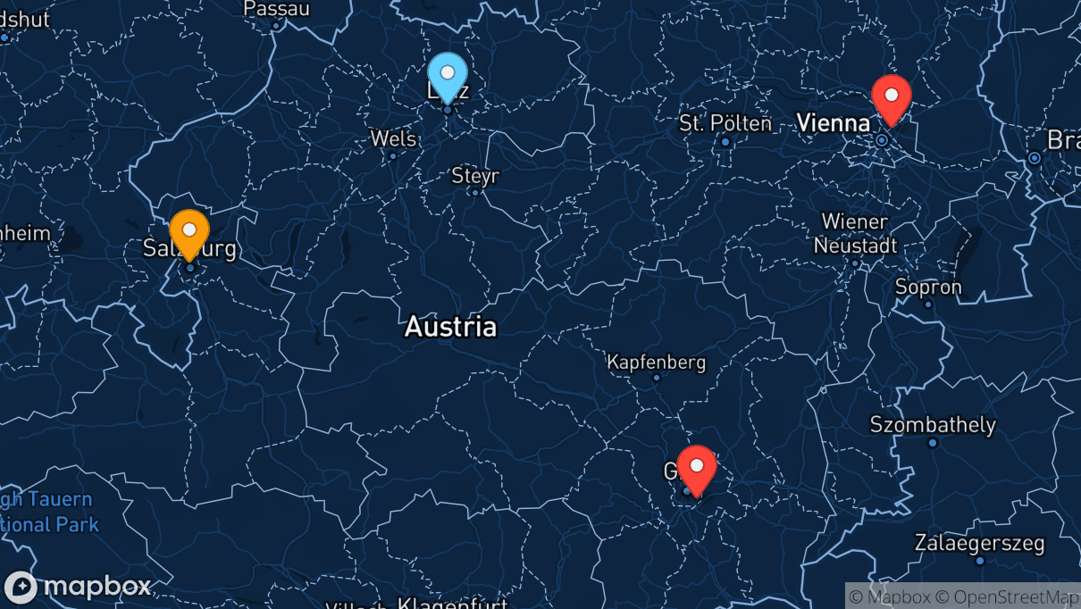 Map of company locations