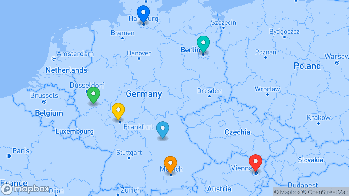 Map of company locations