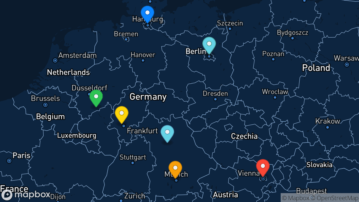 Map of company locations