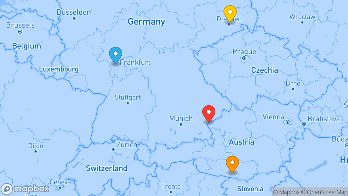 Map of company locations