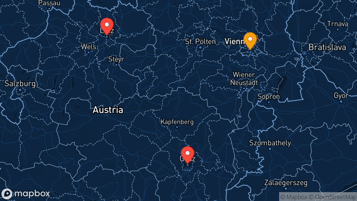 Map of company locations