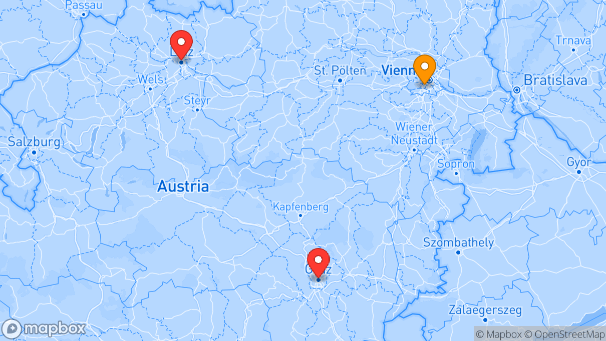 Map of company locations