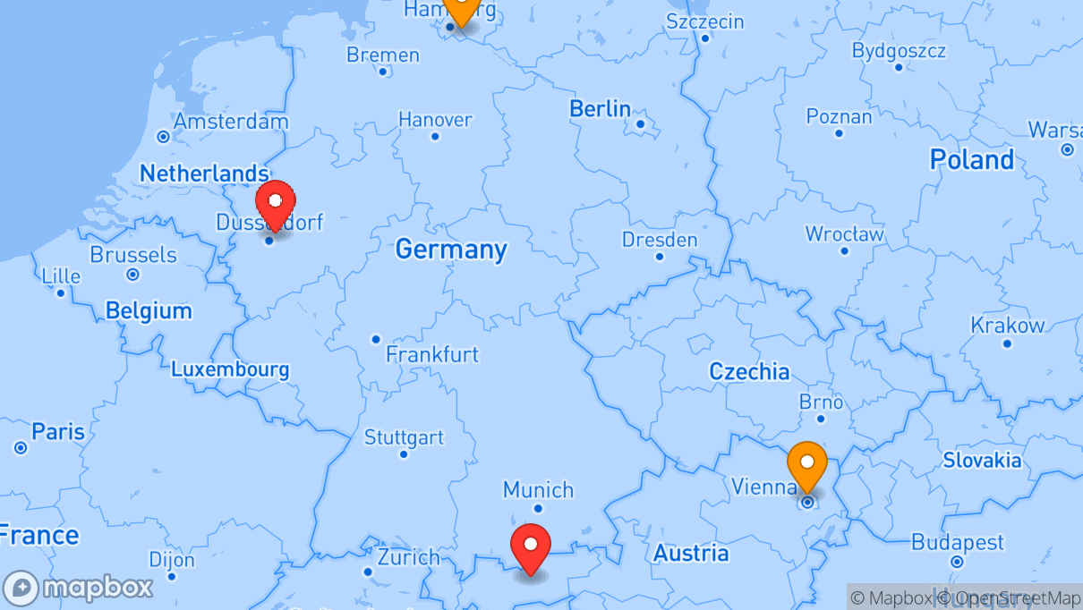 Map of company locations