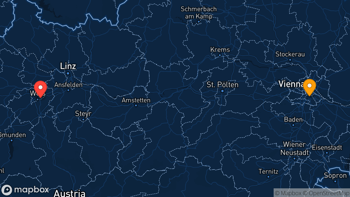 Map of company locations