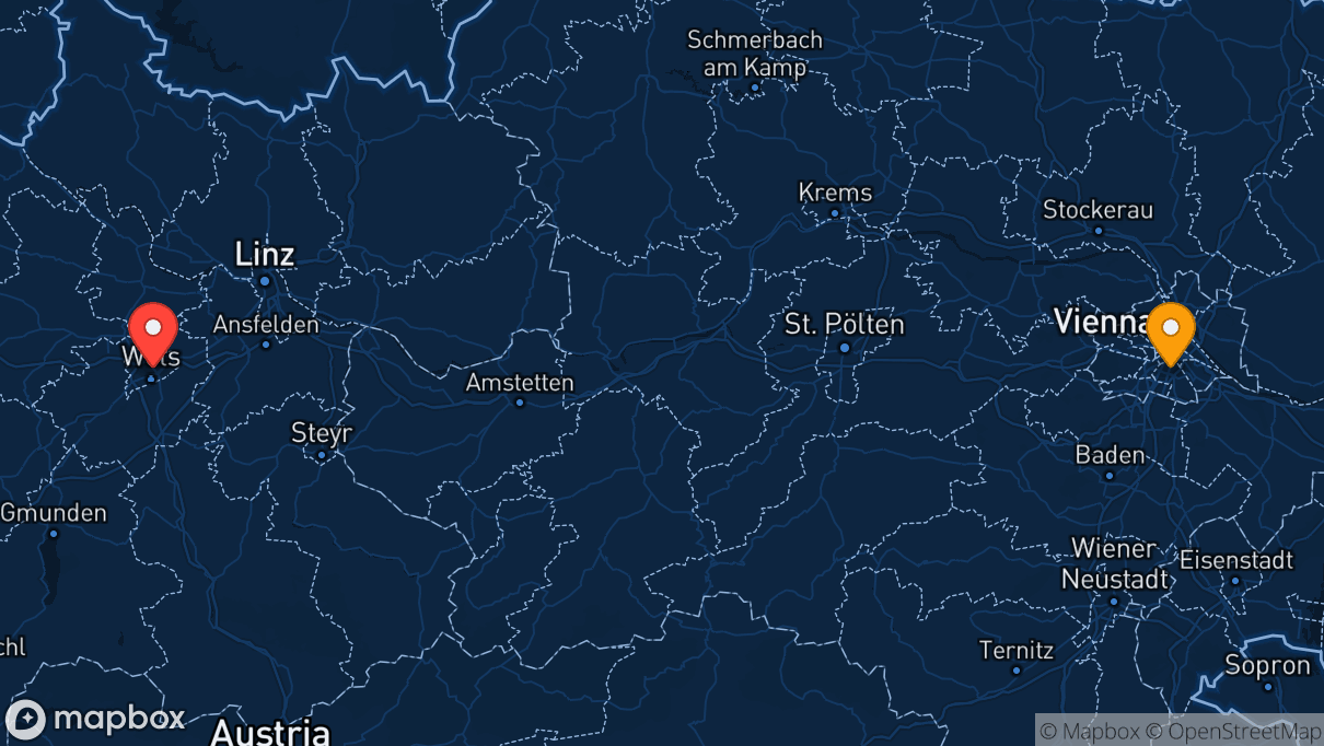 Map of company locations