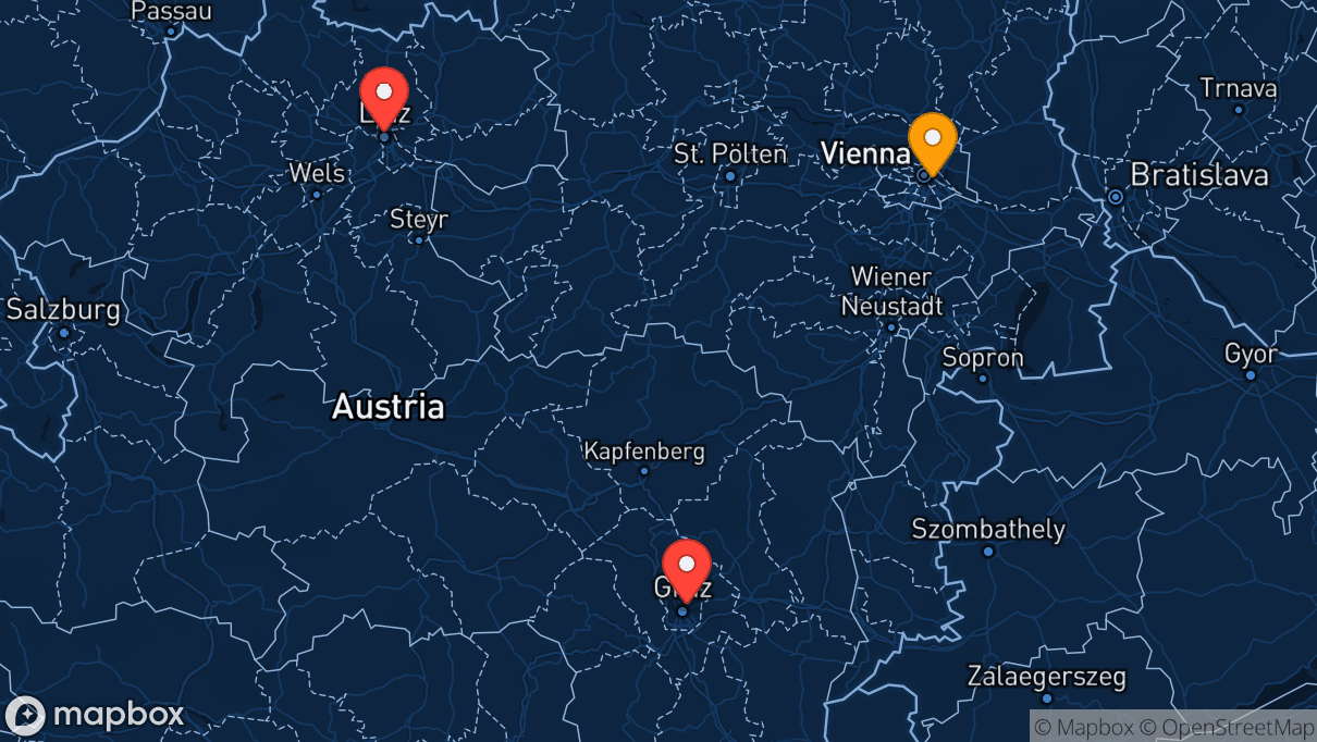 Map of company locations