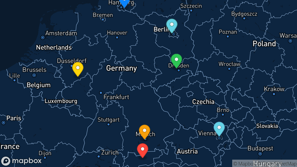 Map of company locations