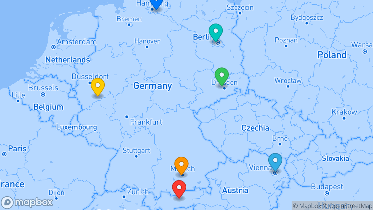 Map of company locations