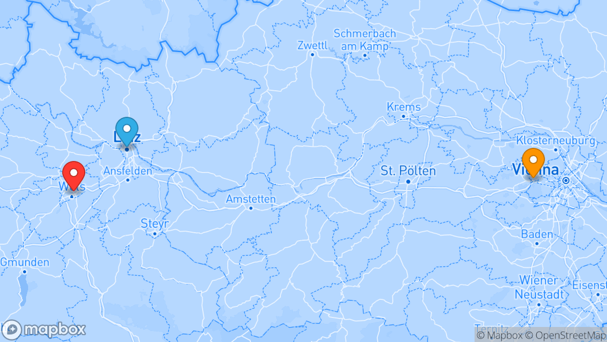 Map of company locations