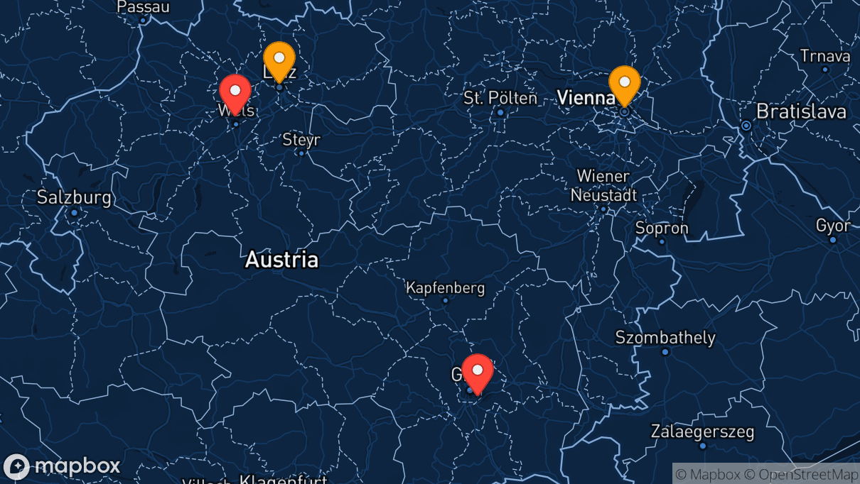 Map of company locations