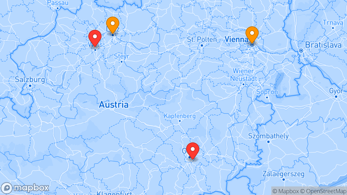 Map of company locations