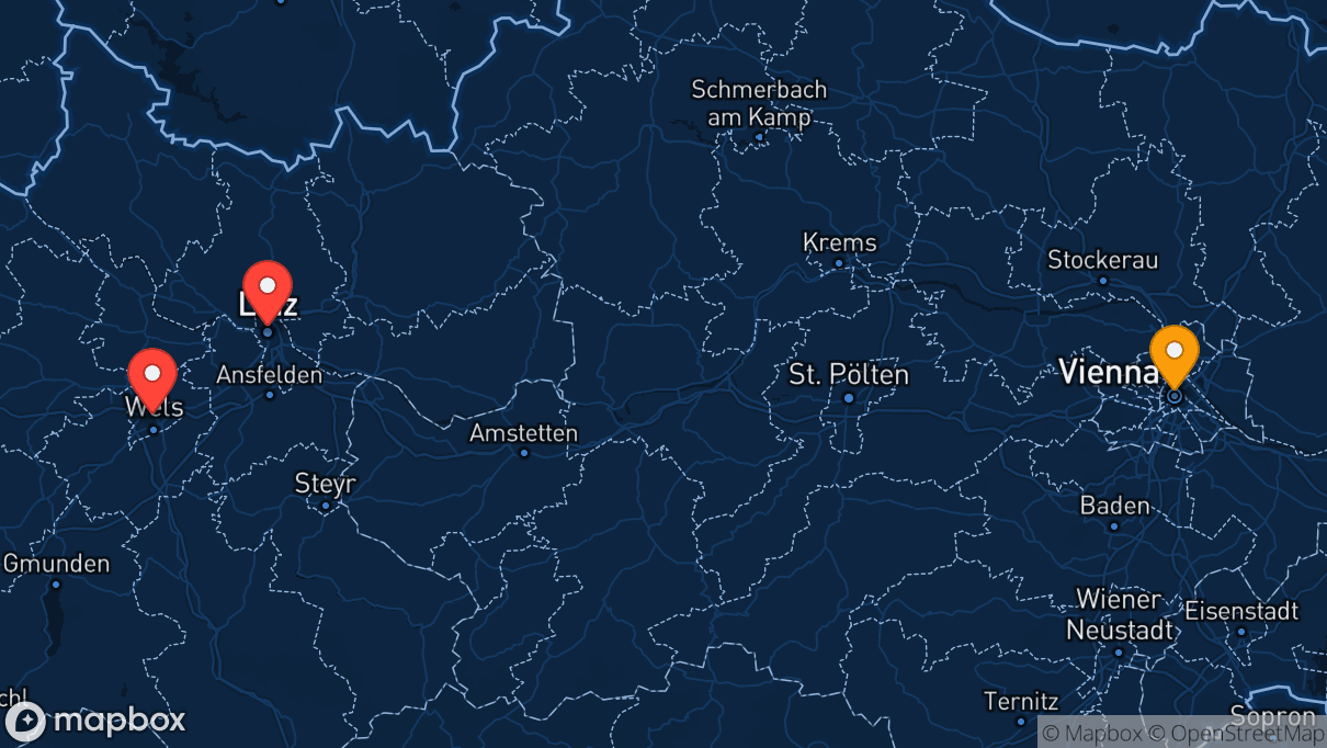 Map of company locations