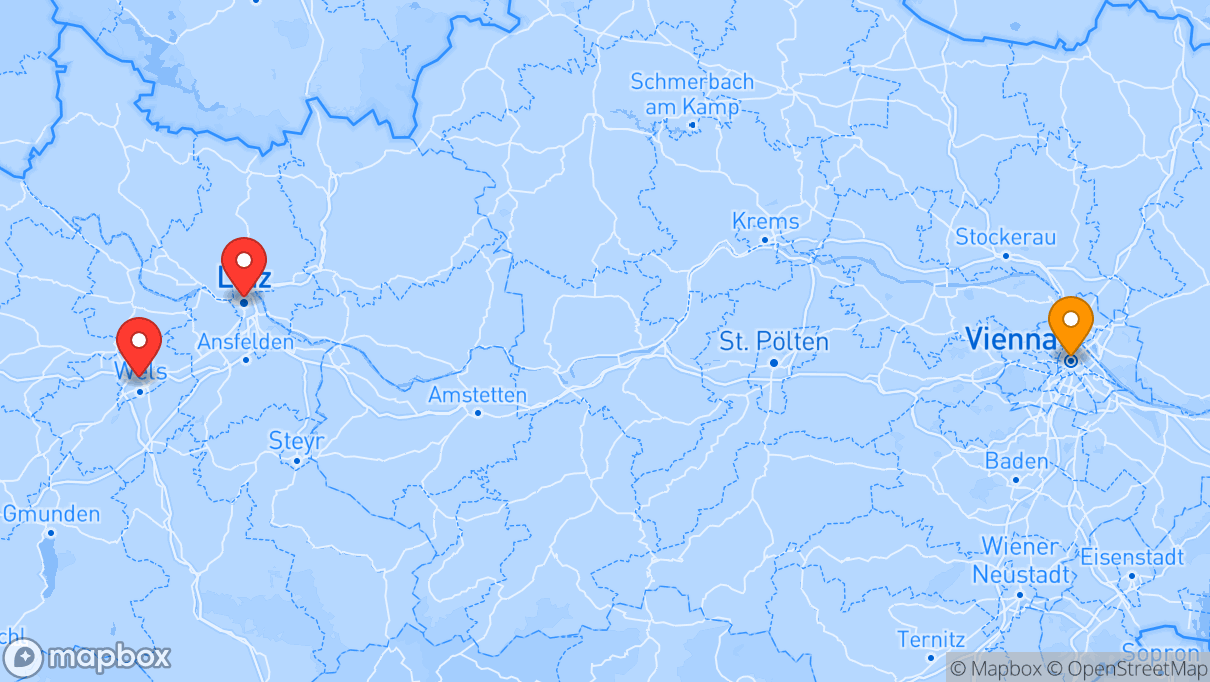 Map of company locations