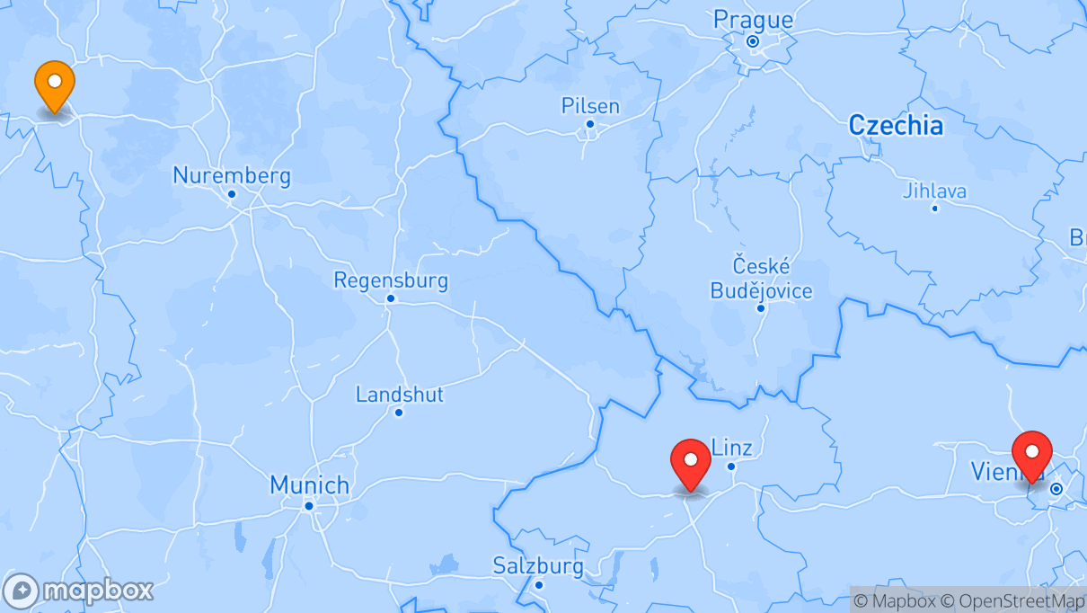 Map of company locations