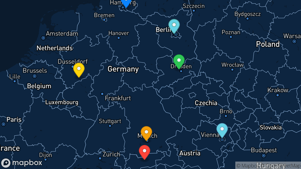 Map of company locations
