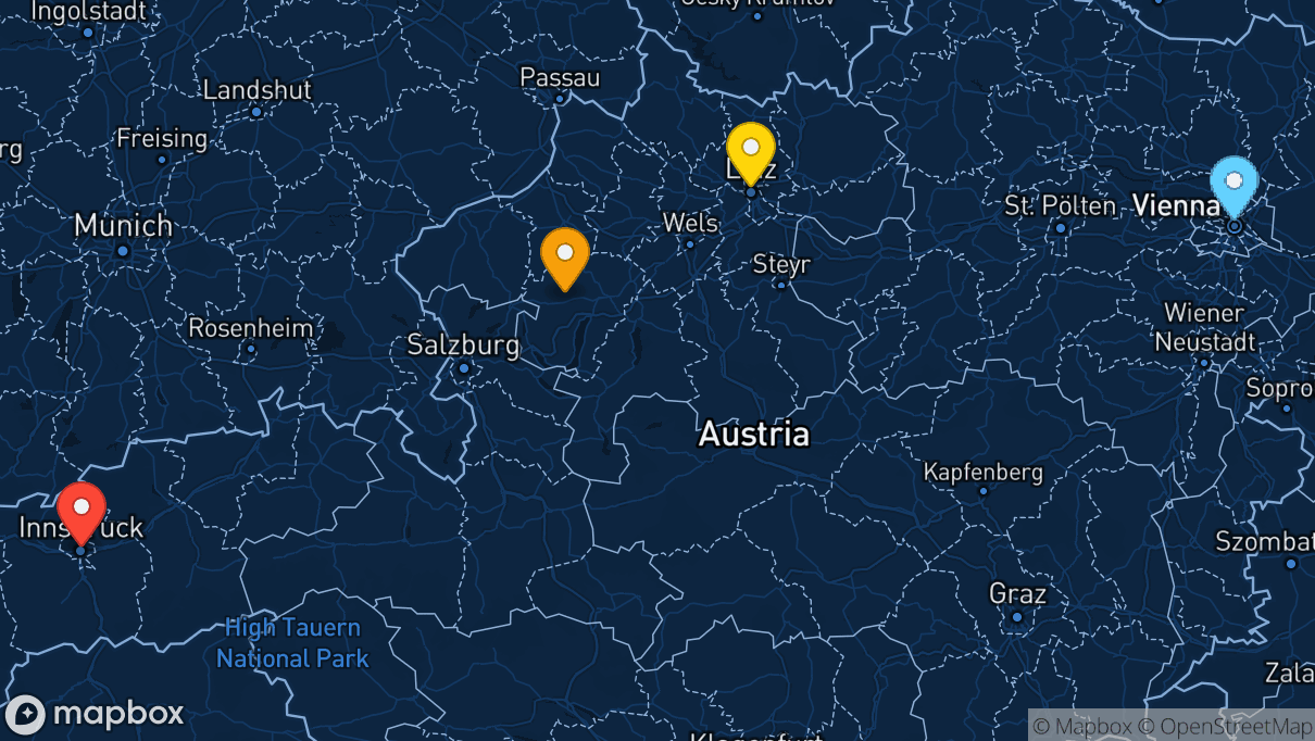 Map of company locations