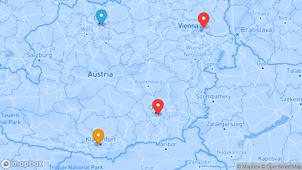 Map of company locations