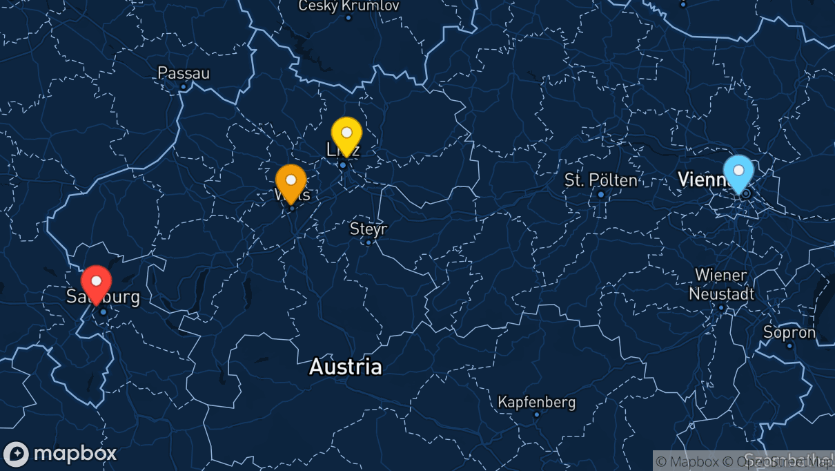 Map of company locations