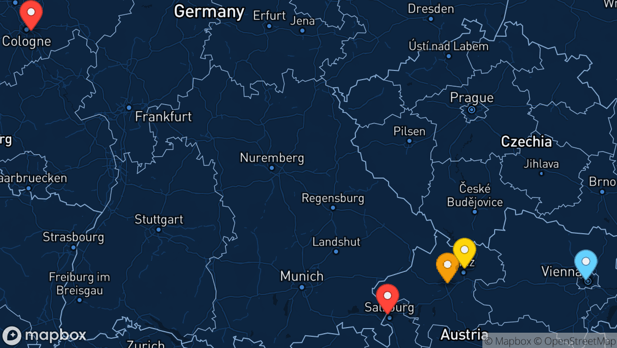 Map of company locations