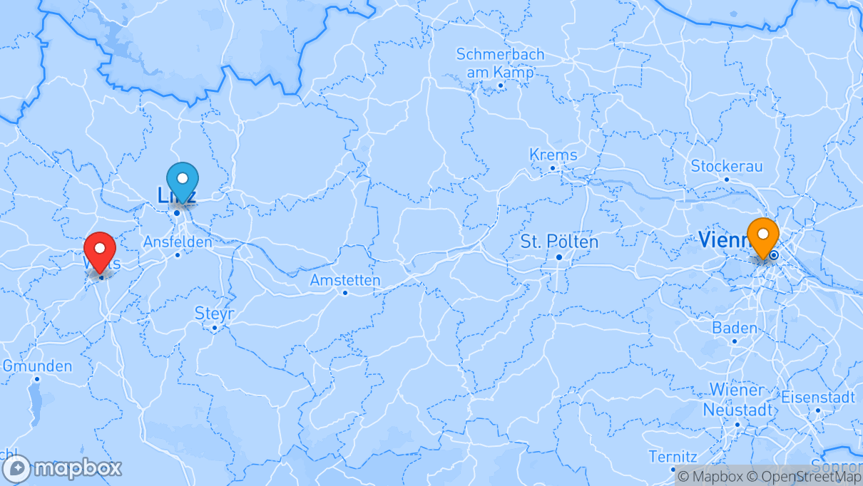 Map of company locations