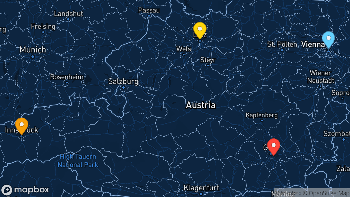 Map of company locations